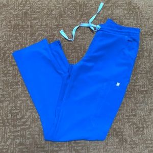 Figs Yola skinny scrub pant in royal blue XS